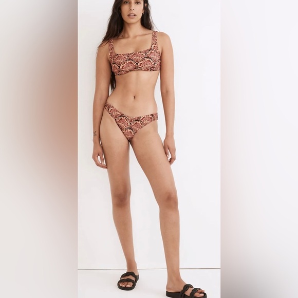 🤩NEW MADEWELL- Second Wave Balconette Bikini Top in Painted Seashells - Picture 1 of 9